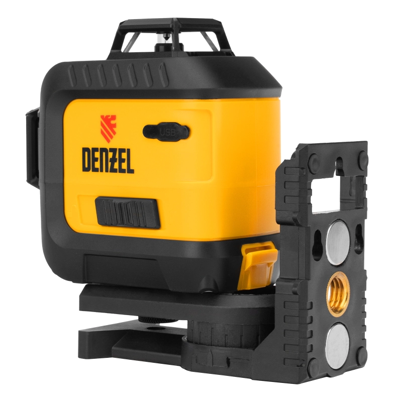 Лазерный уровень мультипризм. LXI 360-2 Green, 30 м, 520 Нм, акк. Li 2800 mAh, резьба 1/4" Denzel (35078)