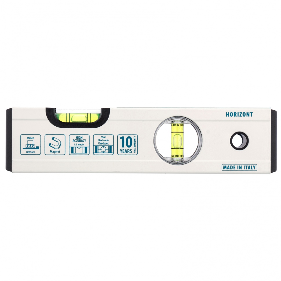 Уровень алюминиевый, 200 мм, фрезерованный, 2 глазка, магнитный Gross (33669)