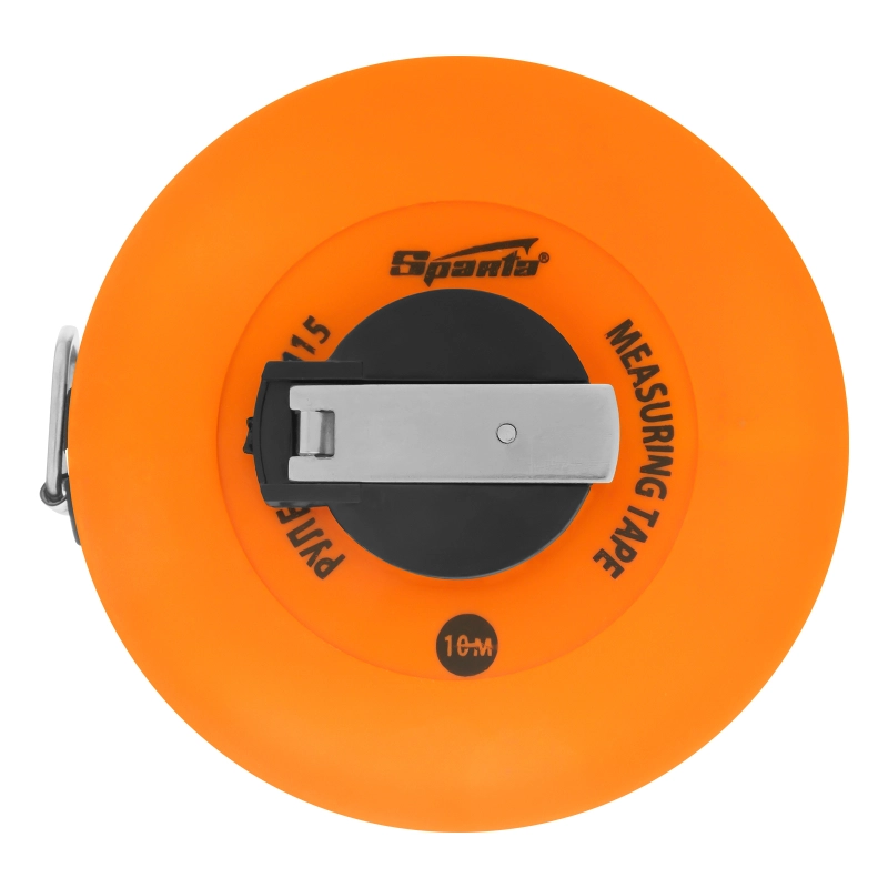 Рулетка геодезическая, 10 м х 12,5 мм, лента ПВХ, закрытый круглый корпус Sparta (312115)