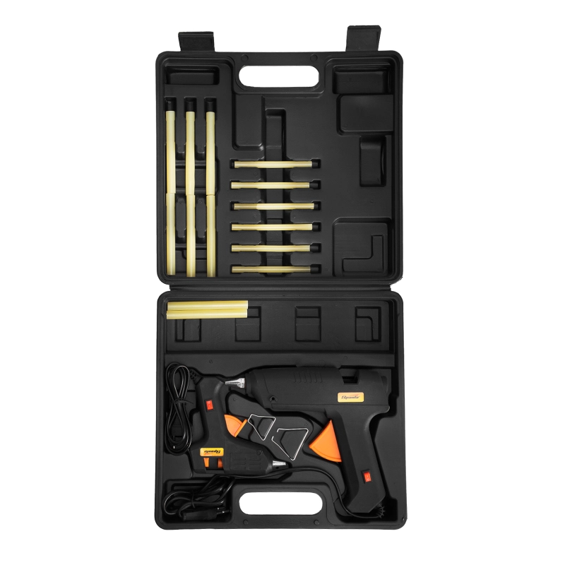 Набор клеевых пистолетов в кейсе, 7/11 мм, 20/100 Вт, 3/8 г/мин, выключатель Sparta (93038)