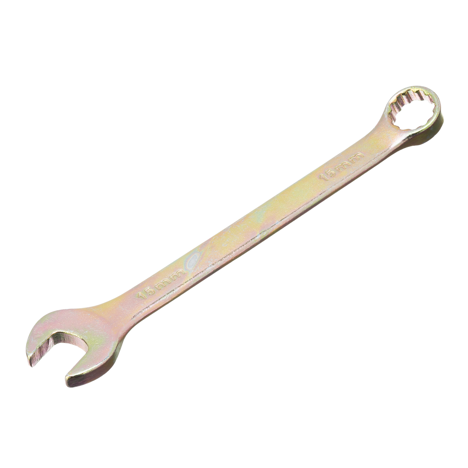 Ключ комбинированный, 15 мм, желтый цинк Сибртех (14981)