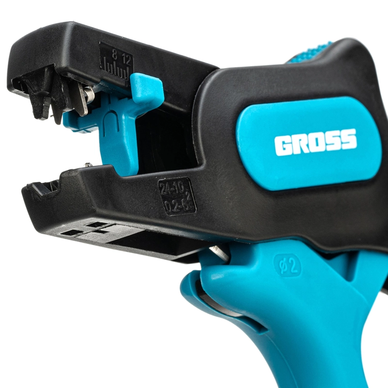 Щипцы для зачистки электропроводов 0.2-6 мм2 (10-24 AWG) лезвие: нержавеющая сталь Gross (17722)