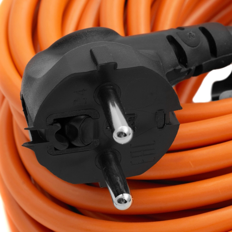 Удлинитель-шнур силовой 20 м, 16А, тип УХ16, ПВС, 1 розетка без заземления Сибртех (95822)