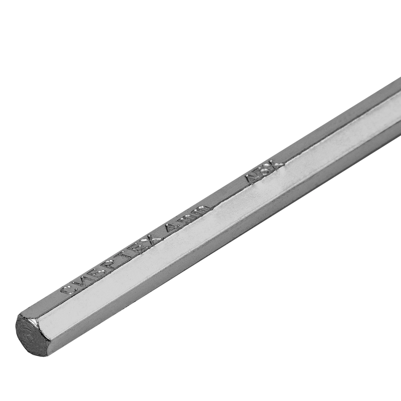 Ключ имбусовый HEX, 4 мм, 45x, закаленный, никель Сибртех (12328)