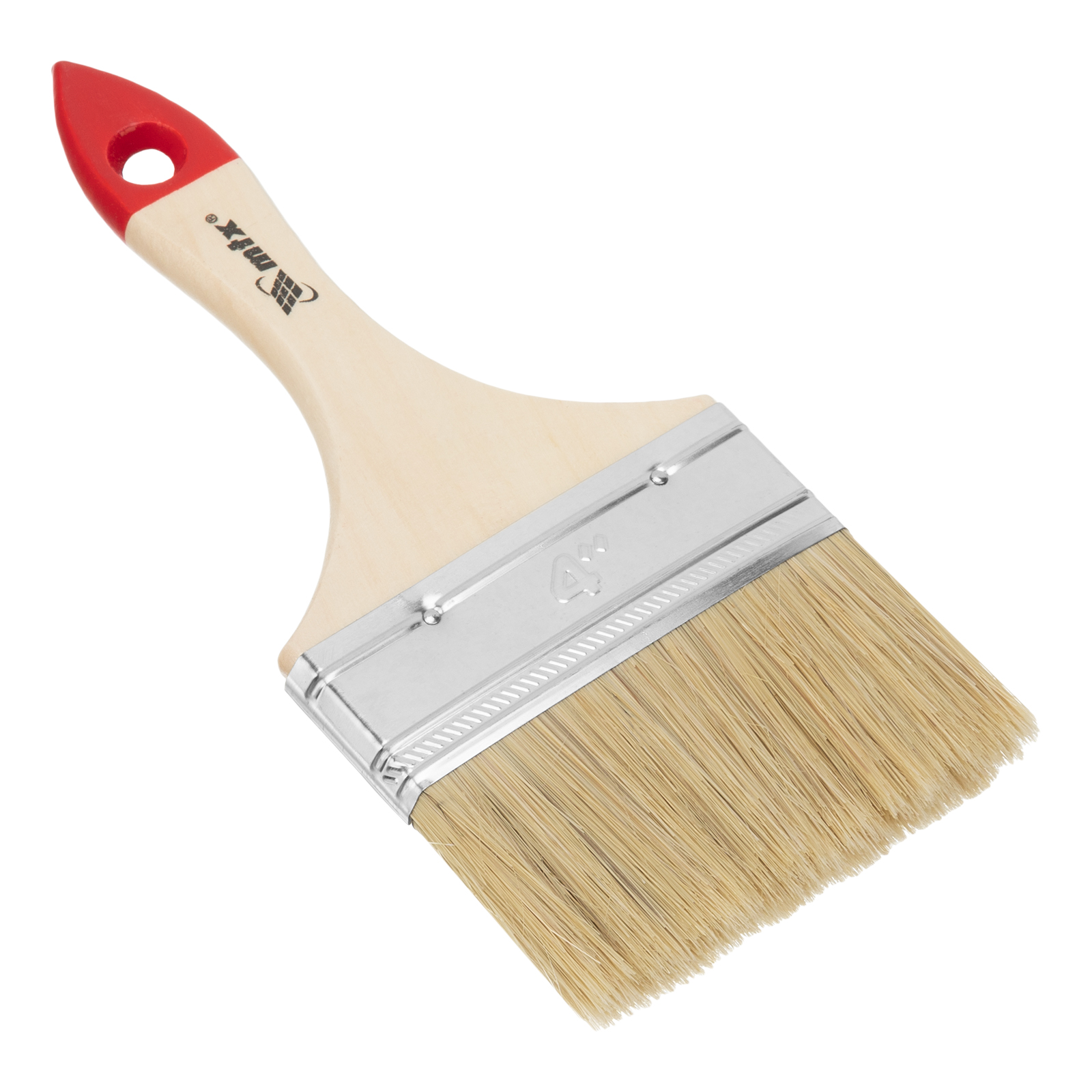 Кисть плоская "Стандарт" 4" (100 мм) натуральная щетина, деревянная ручка MTX (82545)