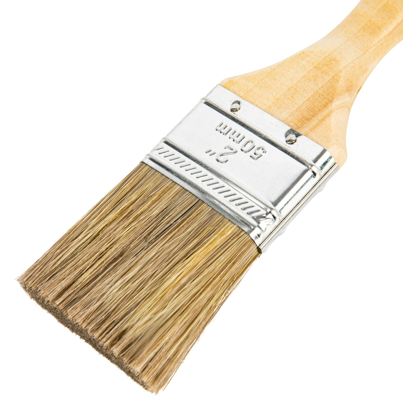 Кисть плоская "Евро" 2", смешанная щетина, деревянная ручка MTX (83079)