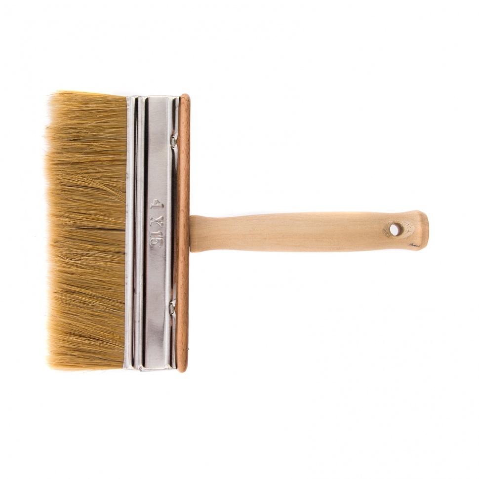 Кисть-ракля, 40 х 150 мм, натуральная щетина, деревянный корпус, деревянная ручка (84080)