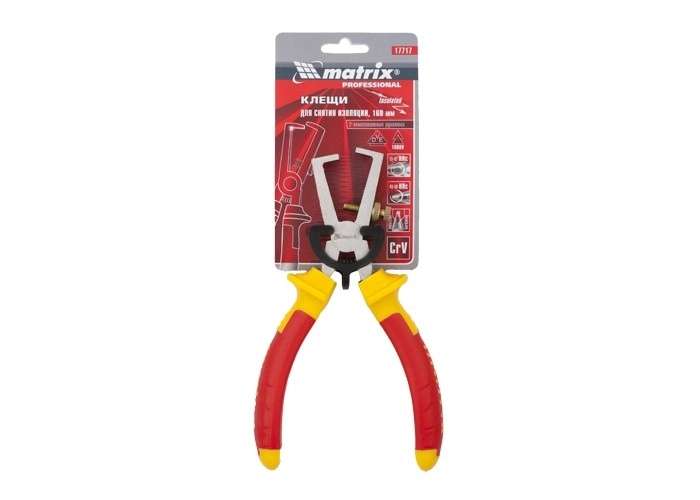 Клещи для снятия изоляции Insulated, 160 мм, двухкомпонентные рукоятки Matrix Professional (17717)