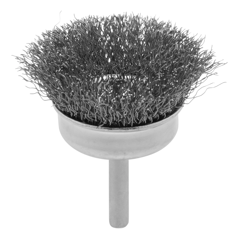 Щетка для дрели, 50 мм, "чашка" со шпилькой, витая проволока 0.3 мм Сибртех (744757)