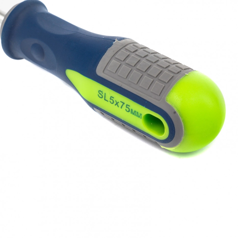 Отвертка, SL5 х 75 мм, CrV, трехкомпонентная рукоятка Сибртех (11823)