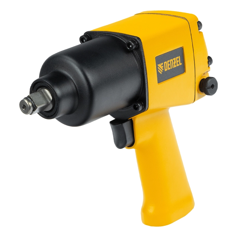 Ударный пневмогайковерт IW860+набор головок, 1/2", 7000 об/мин, 868 Нм Denzel (57473)