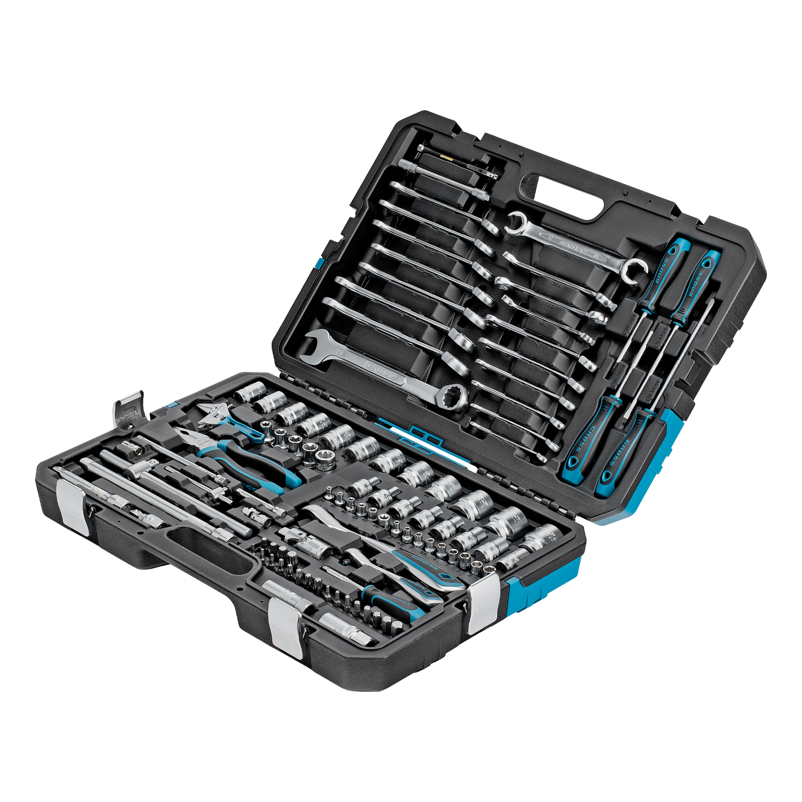 Набор инструментов, 1/4", 1/2", CrV, 120 зубьев, 101 предмет Gross (14151)
