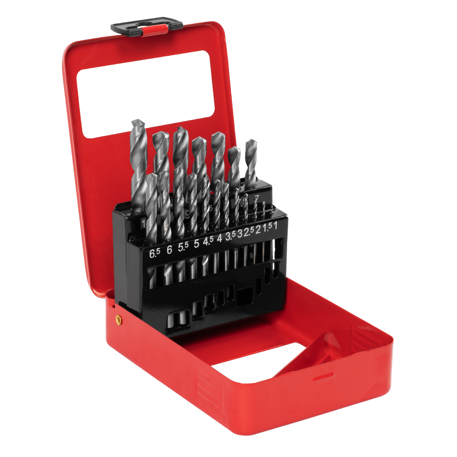 Набор сверл по металлу, 1-10 мм (через 0.5 мм) HSS 19 шт, металлическая коробка, цилиндрический хвостовик Matrix (72388)