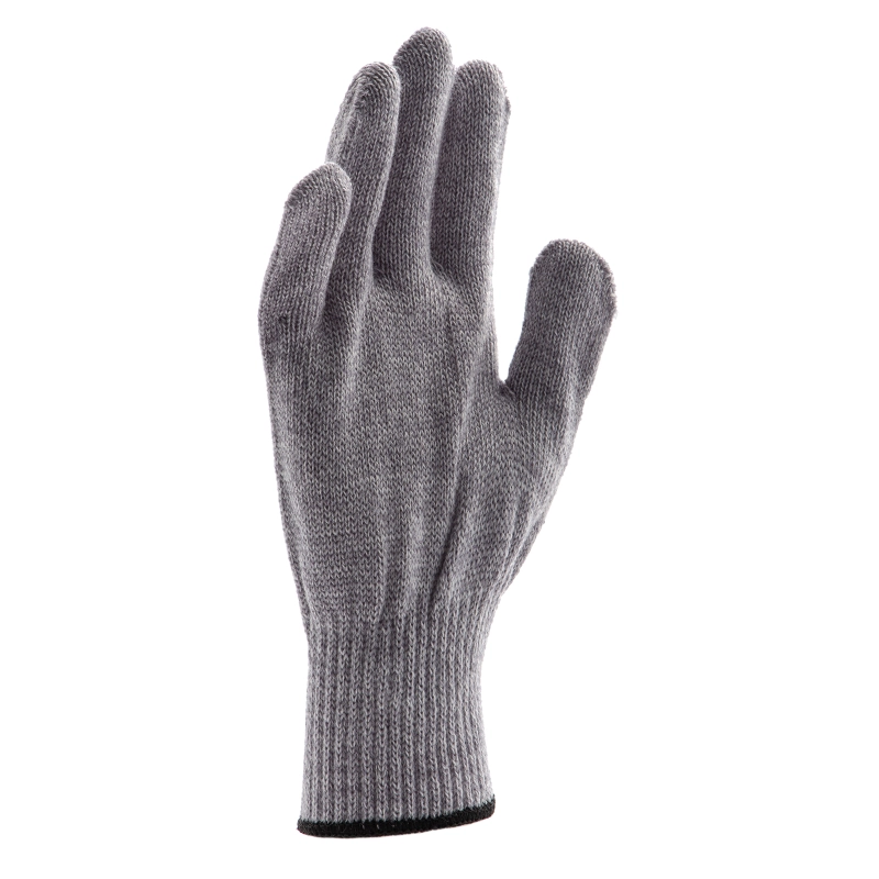 Перчатки трикотажные, акрил, серое мулине, оверлок Сибртех (68654)