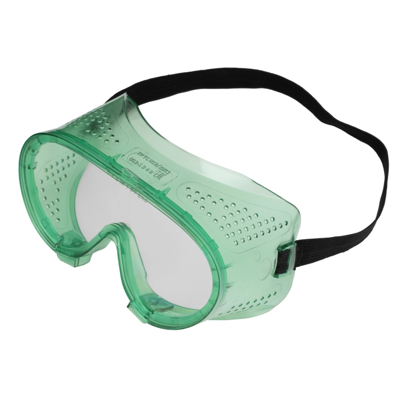 Очки закрытые "Эргономичные" с прямой вентиляцией, поликарбонат Сибртех (89163)