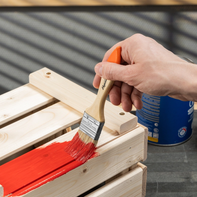 Кисть плоская Slimline 1.5" (38 мм) натуральная щетина, деревянная ручка Sparta (824255)