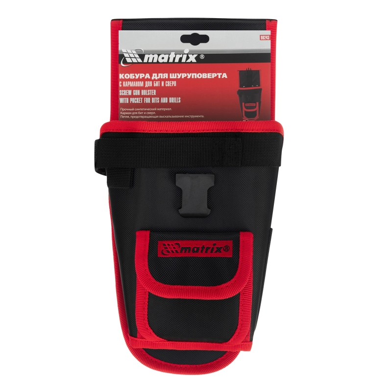 Кобура для шуруповерта с карманом для бит и сверл Matrix (90243)