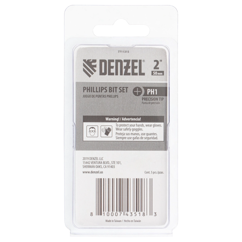 Бита PH1x50, 5 шт. Denzel (7711315)