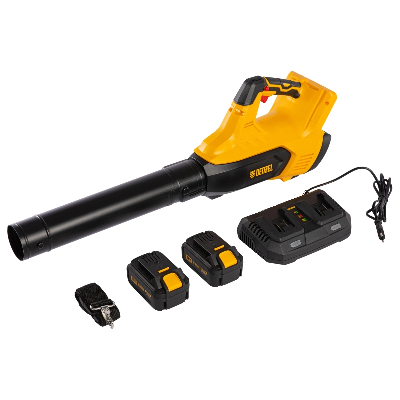 Воздуходувка аккумуляторная RB180-36, Li-ion, 36 В, 4 Ач, 180 км/ч, 820 м3/ч Denzel (59610)