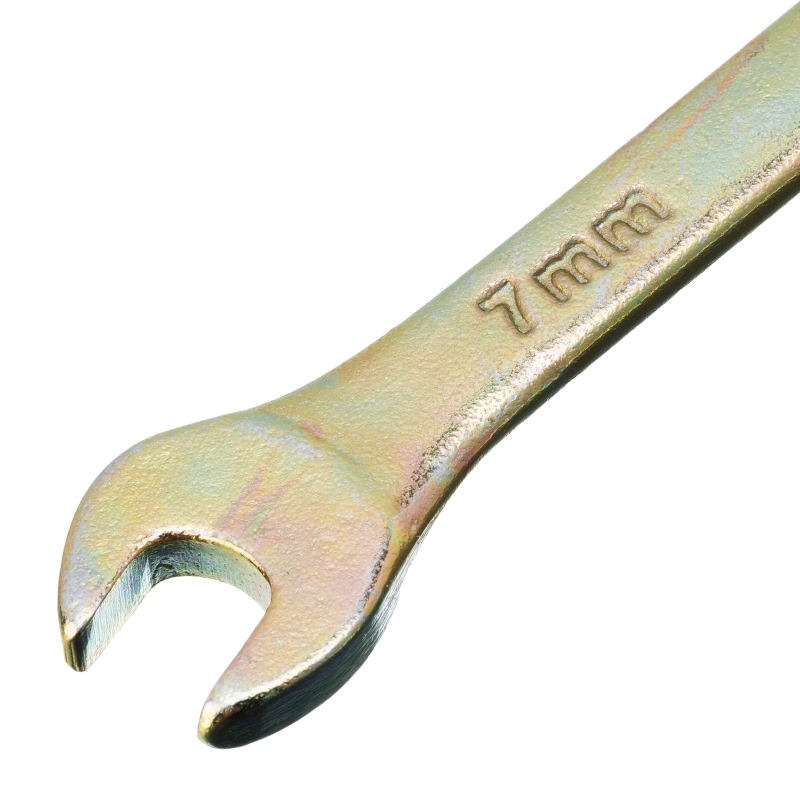 Ключ комбинированный, 7 мм, желтый цинк Сибртех (14973)