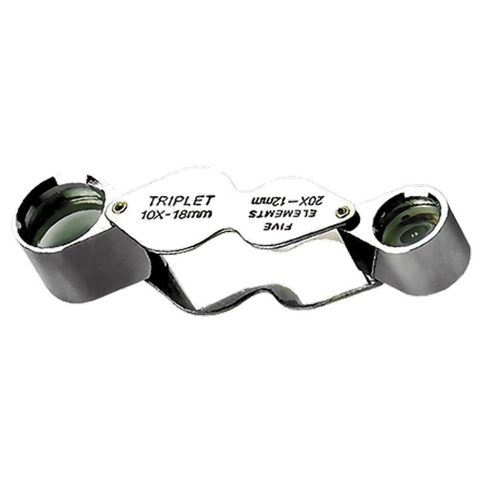 Лупа складная 10-ти и 20-кратная, D 18 мм, D 12 мм Sparta (913815)