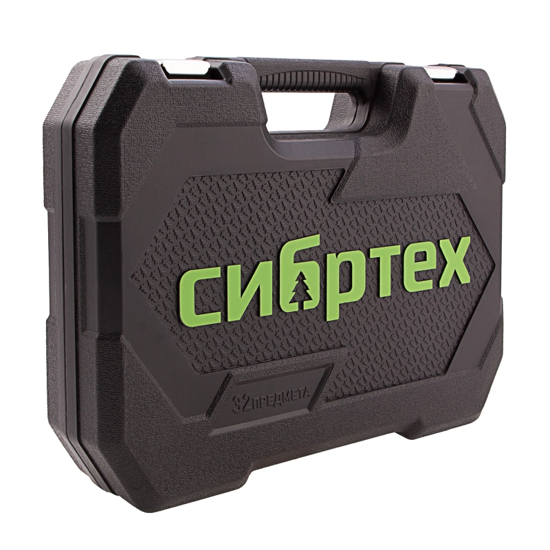 Набор инструментов 32 предмета, CrV, 1/2" Сибртех (13527)