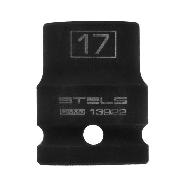 Головка ударная шестигранная, 17 мм, 1/2, CrMo Stels (13922)