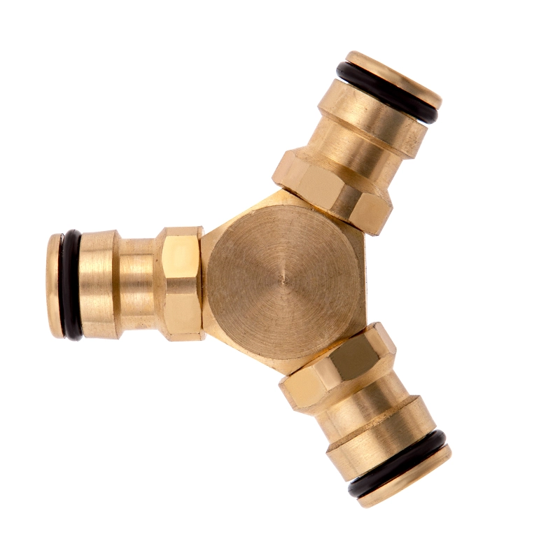 Тройник для разветвления или соединения, штуцерный, латунный Palisad (66568)