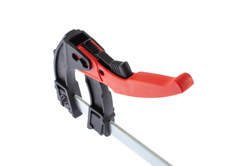 Струбцина реечная быстрозажимная, пластиковый корпус рычажно-храповой механизм, 100 х 90 х 195 мм, штанга 5 х 20 мм Matrix (20734)