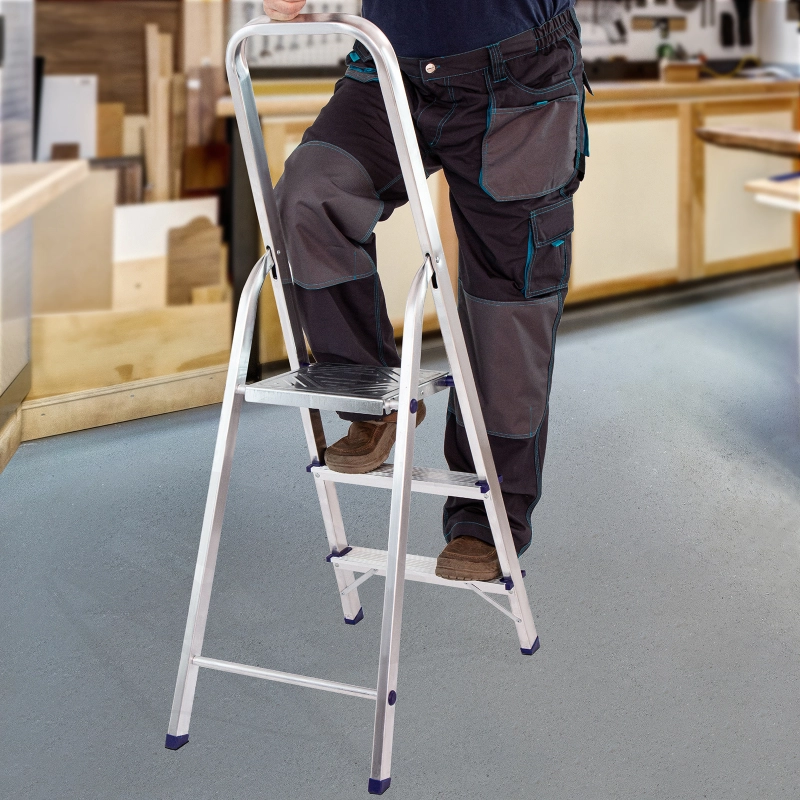 Стремянка усиленная, 3 ступени, алюминиевая, MTX (9771277)