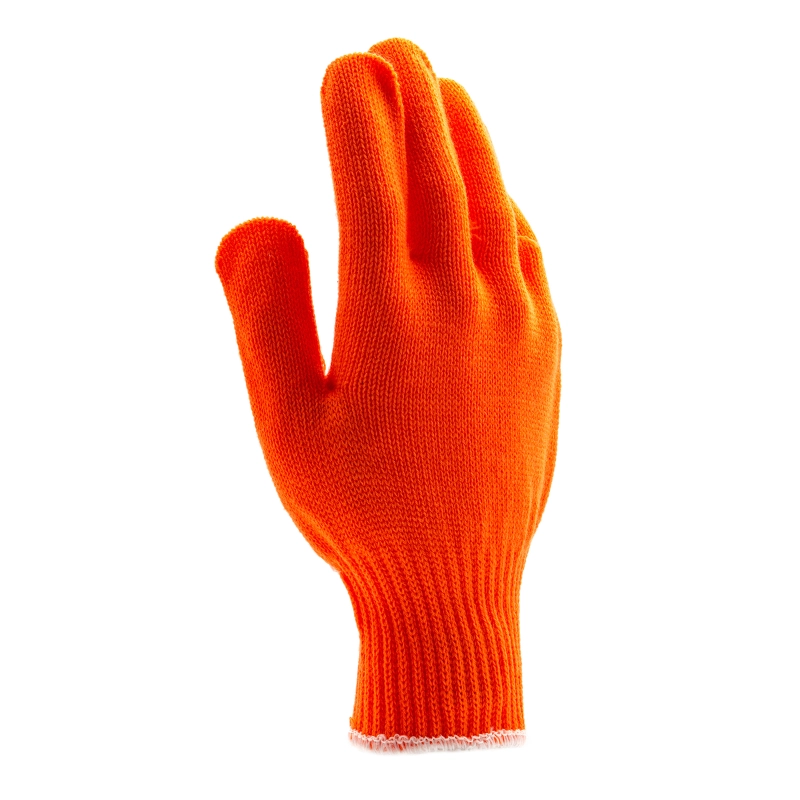Перчатки трикотажные, акрил, ПВХ гель, "Протектор", оранжевый, оверлок Сибртех (68669)
