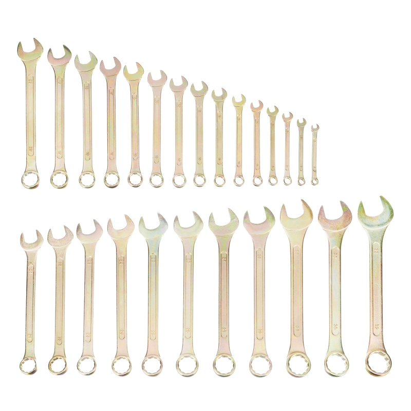 Набор ключей комбинированный 6-32 мм, 26 шт, желтый цинк Сибртех (15445)