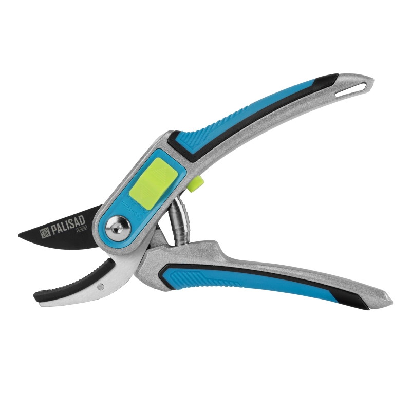 Секатор с наковальней, 215 мм, регулировка захвата, трехкомпонентные рукоятки, LUXE Palisad (60461)