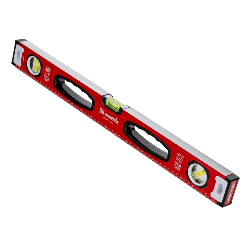 Уровень алюминиевый, фрезерованный, 3 глазка, рукоятки, 600 мм Matrix (34201)