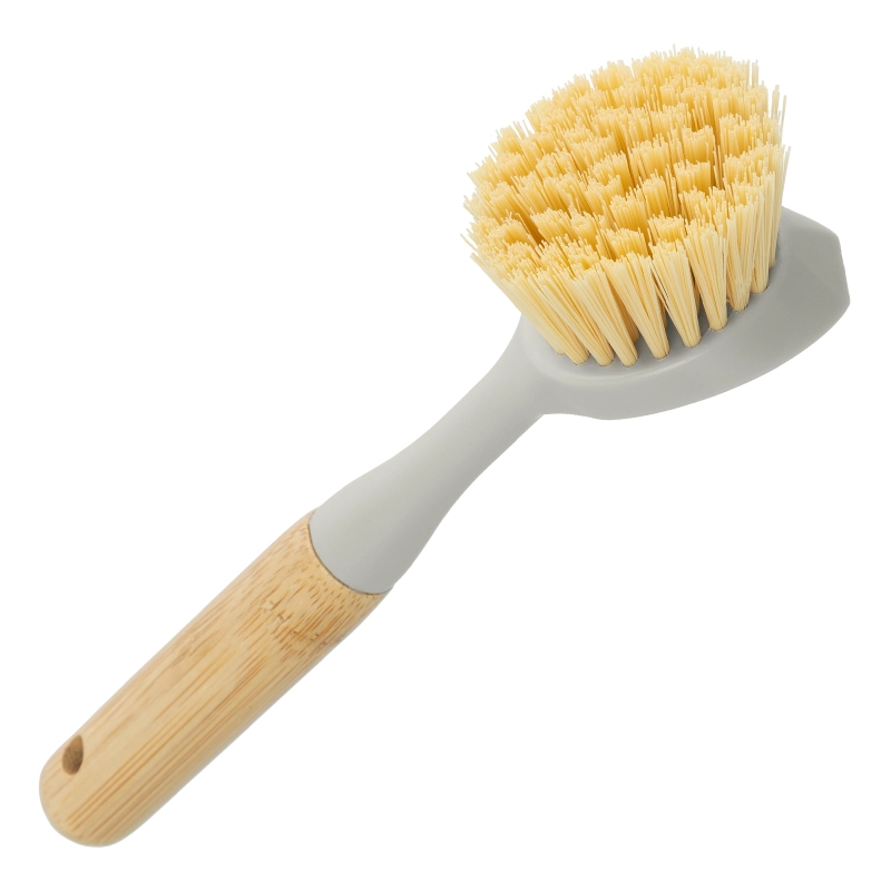 Щетка для посуды круглая d 60х230 мм, бамбуковая рукоятка, Home Palisad (93571)