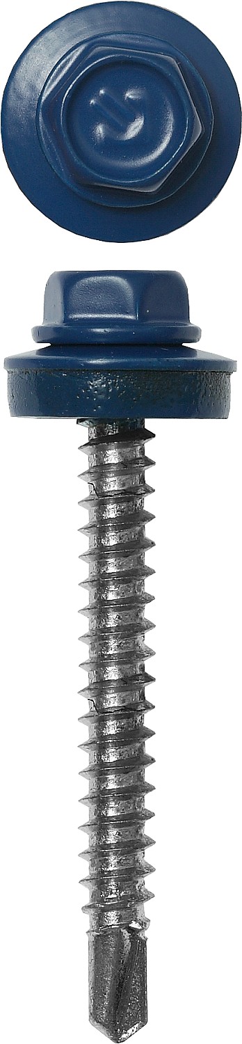 ЗУБР СКД 5005, 80 х 4.8 мм, синий насыщ., 140 шт, кровельный саморез (4-300315-48-080-5005)