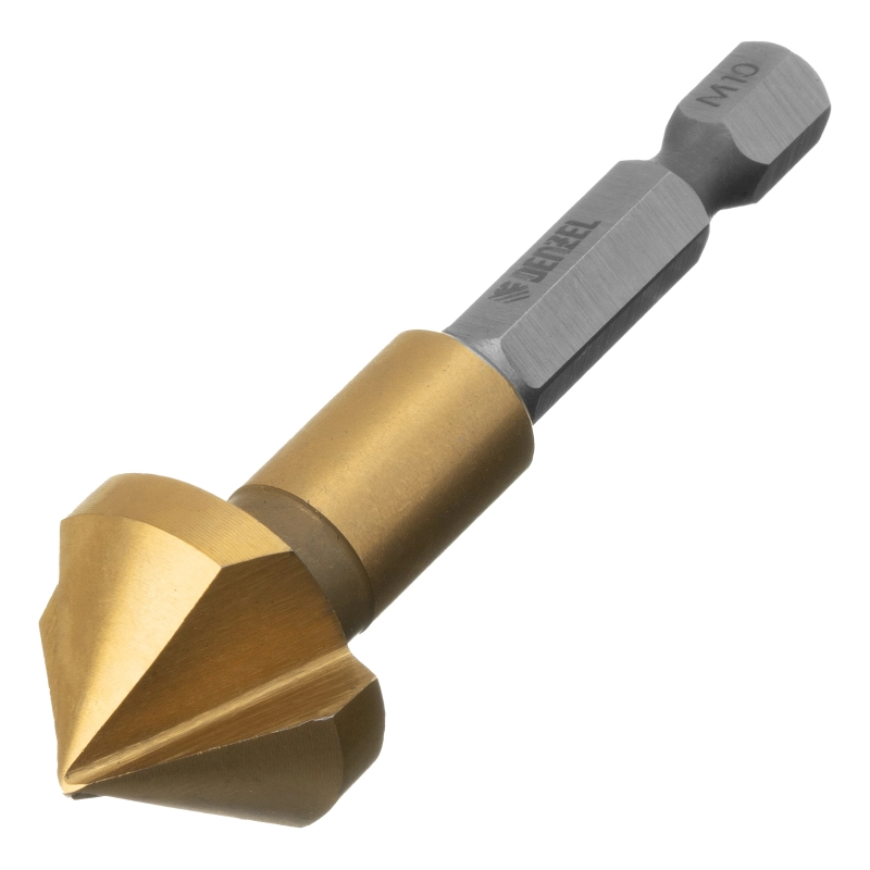 Зенковка конусная под М10, HSS, по металлу, 6-гранный хвостовик Denzel (72311)