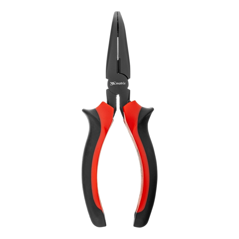 Длинногубцы изогнутые Black Nickel, 160 мм, двухкомпонентные рукоятки Matrix (17458)