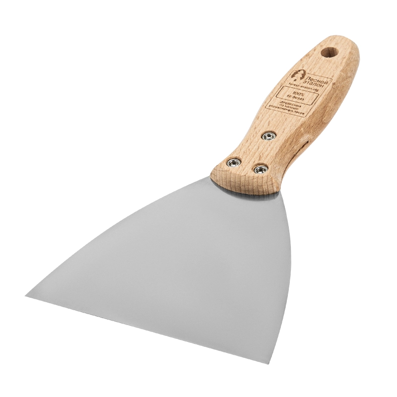 Шпательная лопатка из нержавеющей стали, 120 мм, буковая рукоятка, EFP Matrix (85618)