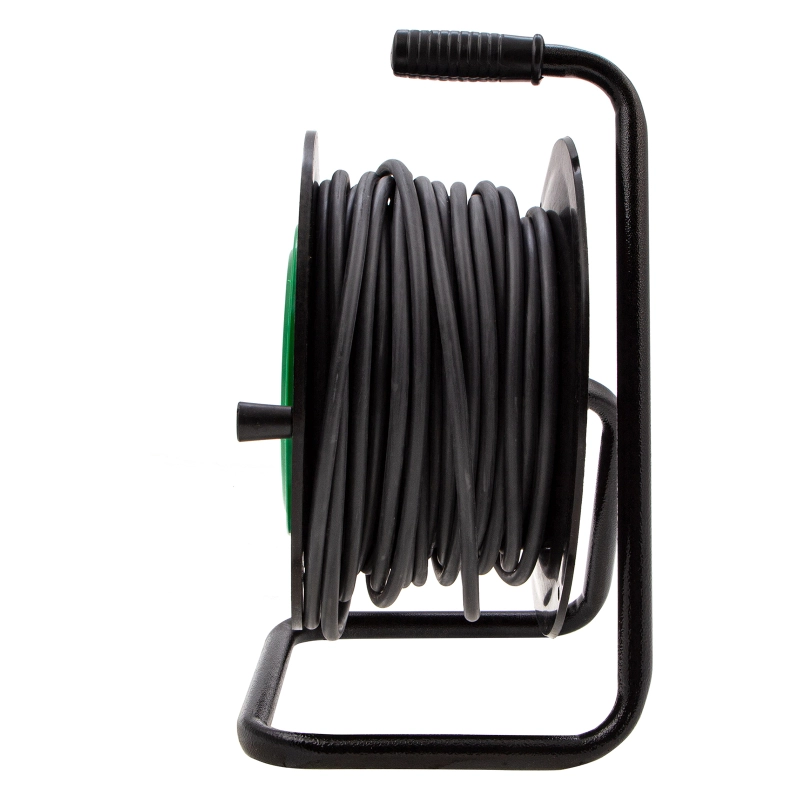 Удлинитель силовой 30 м, 16А, тип УХ10, ПВС, усиленный, на кабельной катушке, 4 розетки без заземления Сибртех (95868)