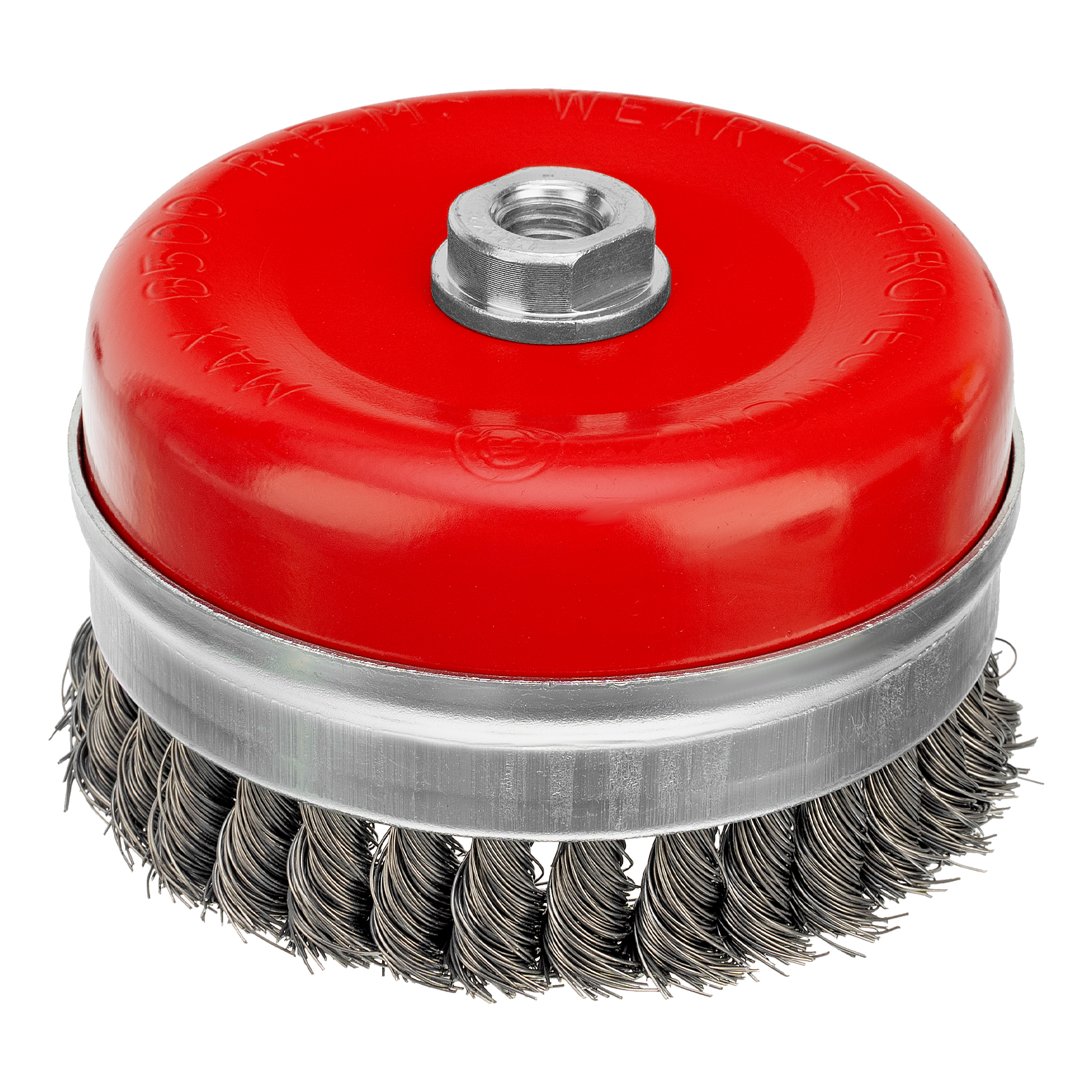 Щетка для УШМ Heavy Duty, 125 мм, М14, "чашка", крученая проволока 0.5 мм Matrix (74674)