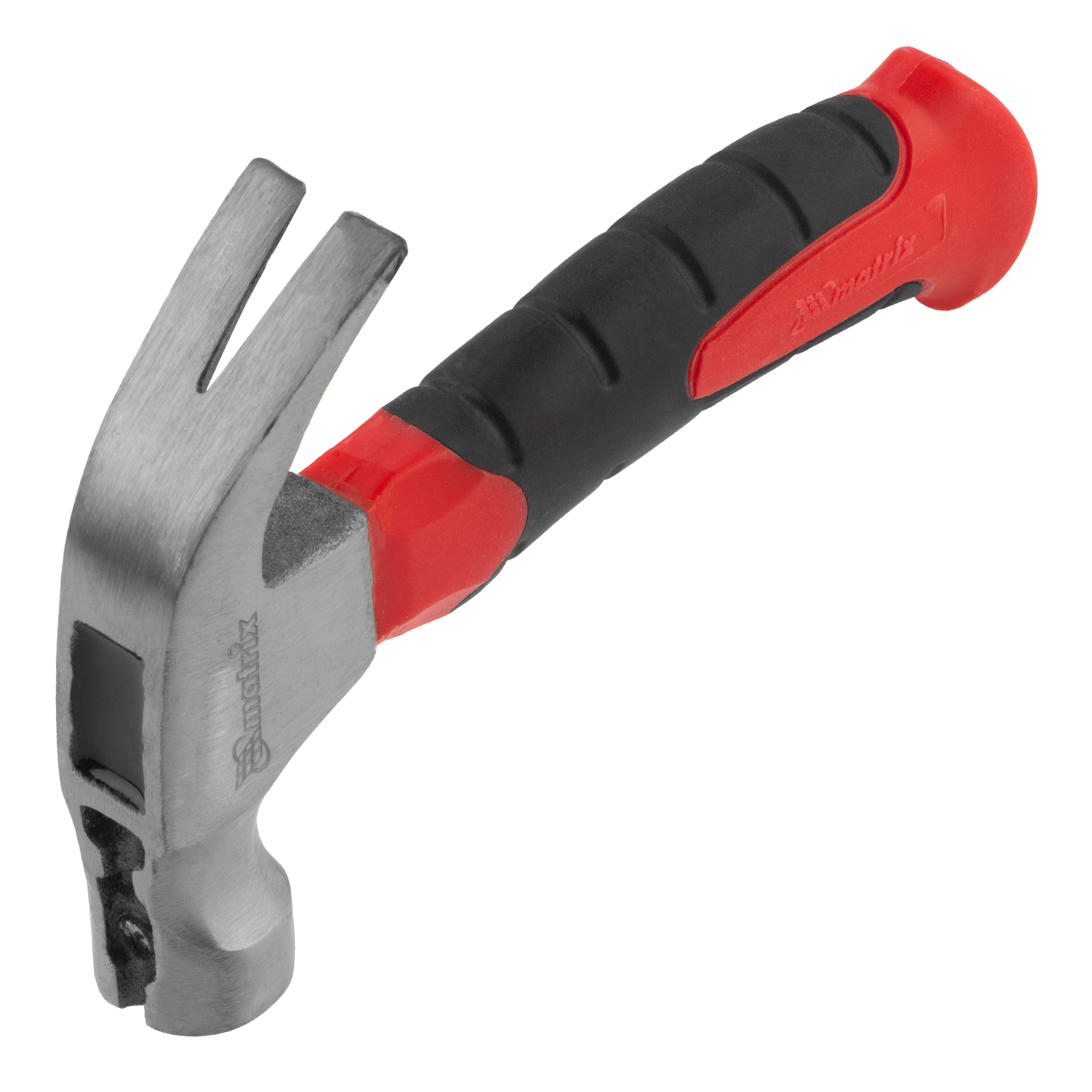 Молоток-гвоздодер мини, боек с магнитом, фибергласовая двухкомпонентная рукоятка, 250 г Matrix (10443)