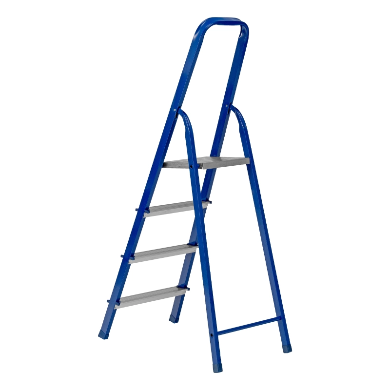Стремянка, 4 ступени, стальной профиль, алюминиевые ступени Сибртех (97954)
