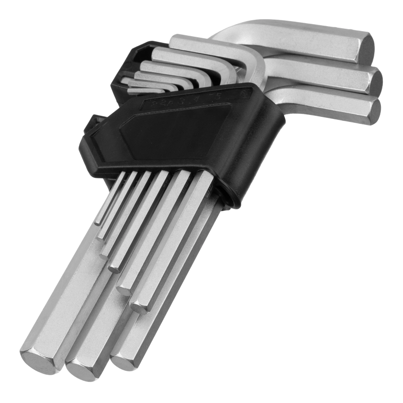 Набор ключей имбусовых, HEX, 2-12 мм, CrV, 9 шт. Сибртех (123677)