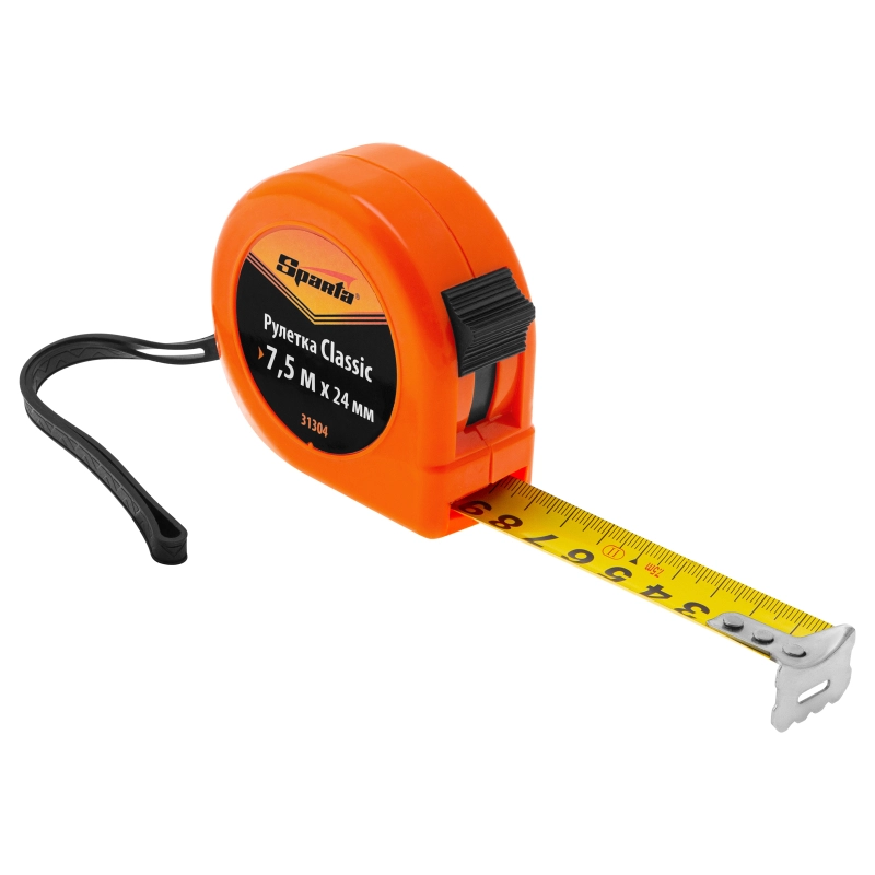 Рулетка Classic,7,5 м х 24 мм,пластиковый корпус Sparta (31304)