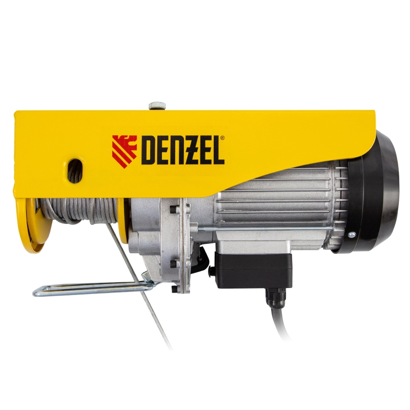 Тельфер электрический TF-500, 0.5 т, 1020 Вт, высота 12 м, 10 м/мин Denzel (52012)