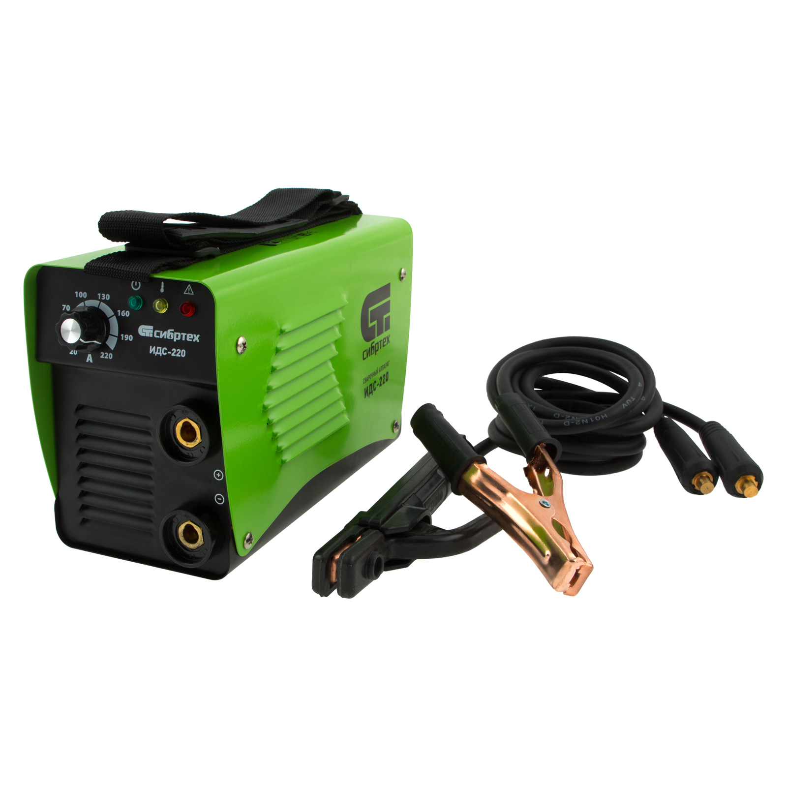 Аппарат инверторный дуговой сварки ИДС-220, 220 А, ПВ 80%, диаметр электрода 1.6-5 мм Сибртех (94377)