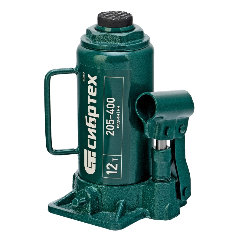 Домкрат гидравлический бутылочный, 12 т, 205-400 мм Сибртех (50807)