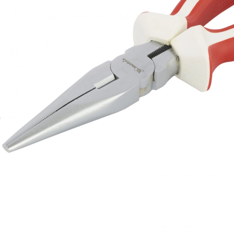 Длинногубцы прямые, WHite Nickel, 200 мм, никелированные, трехкомпонентные рукоятки Matrix (17190)