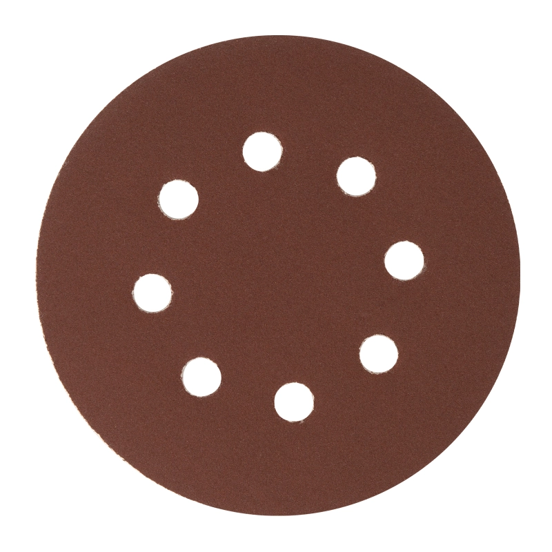 Круг абразивный на ворсовой подложке под "липучку", перфорированный, P 240, 125 мм, 5 шт Сибртех (738117)